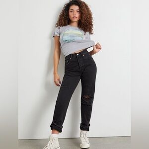 LEVI’S 501 Straight Leg Distressed Black Jeans NWT 24x30